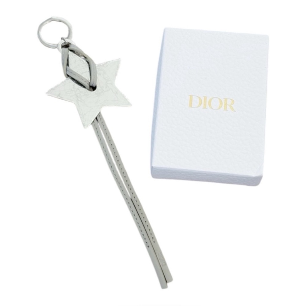 ❌SOLD❌ Christian Dior STAR Key Ring Around The World line Silver, Grey Strap - Picture 10 of 10
